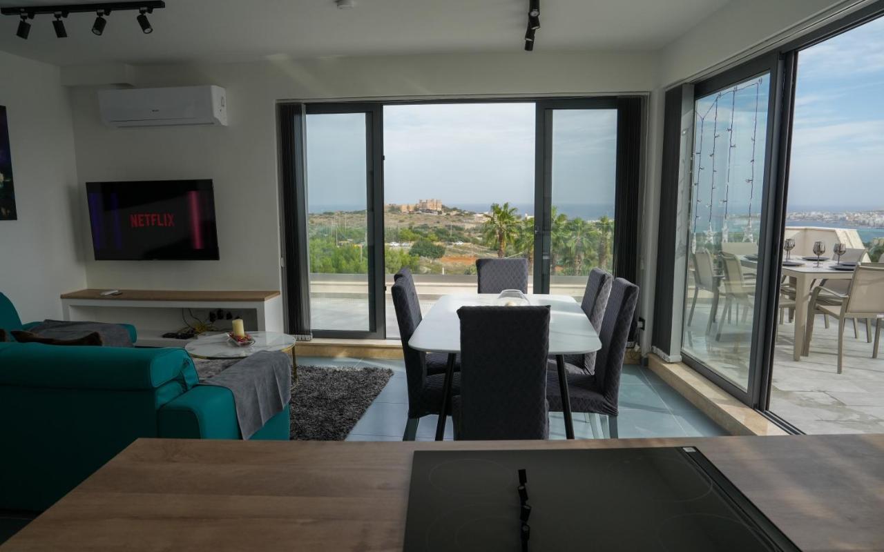 Appartamento Lux Sea&Country Views With Pool Mellieħa Esterno foto